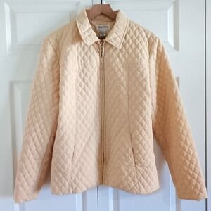 Quilted Jacket Size XL Pastel Yellow Long Sleeve Sport Haley Brand Spring Travel